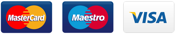 Mastercard, Maestro, & Visa credit Cards